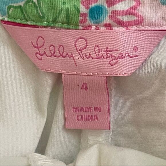 Lily Pulitzer Nuzzling Giraffe Skort Skirt Pink Green Blue White Size 4 - Picture 2 of 7